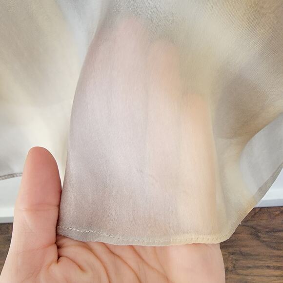 Banana Republic Silk Slip Dress Pastel Neutral Midi Size 4 - Picture 5 of 8